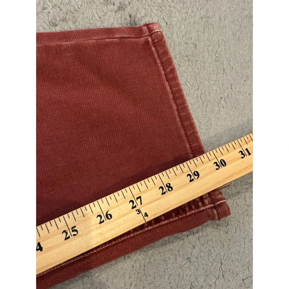 American Eagle Jeans Womens 14L Red Denim Mom Stretch Pants Casual 90s Baggy